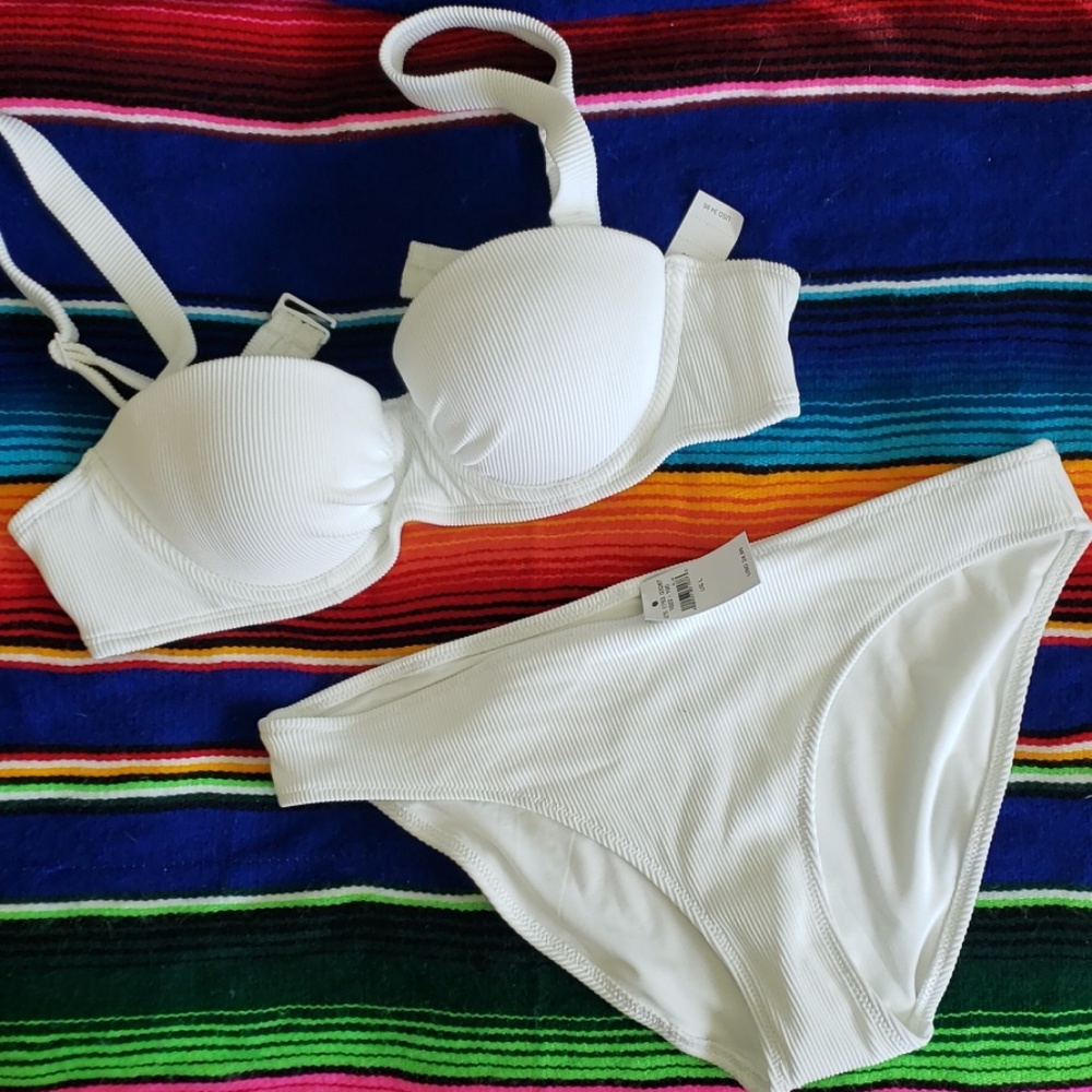 NWT Aerie Ribbed Bikini Set